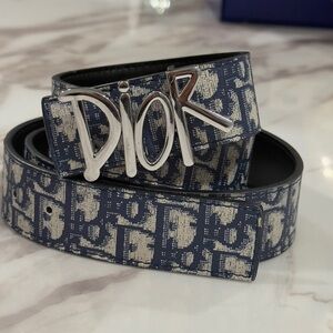 Dior Black Leather Belt